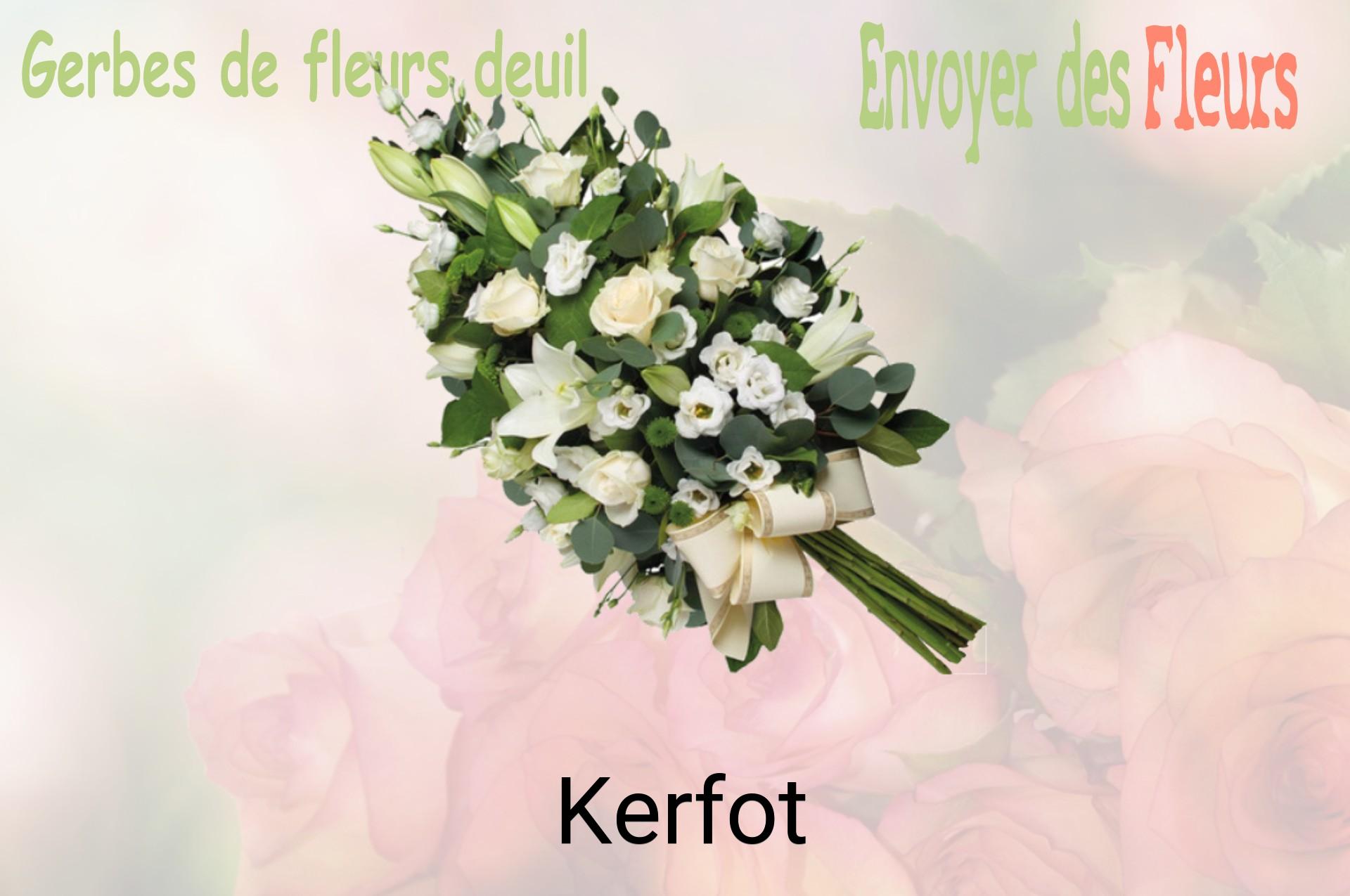 Gerbe de fleurs de deuil livrée à Kerfot